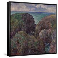 Group of Rocks at Port-Goulphar (Bloc de Rochers à Port-Goulphar). 1887-Claude Monet-Framed Stretched Canvas