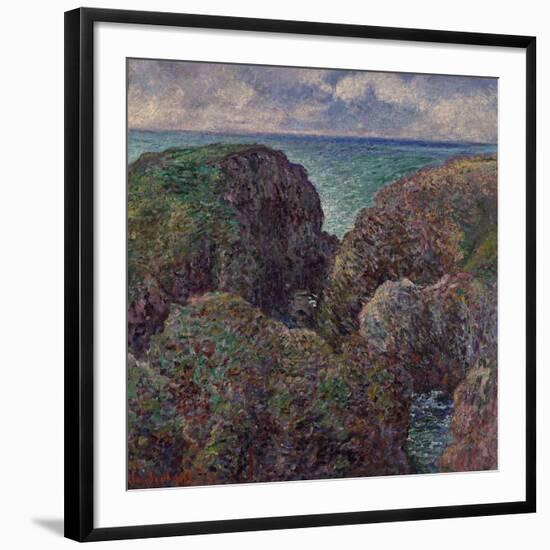 Group of Rocks at Port-Goulphar (Bloc de Rochers à Port-Goulphar). 1887-Claude Monet-Framed Giclee Print