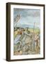 Group of Roman Soldiers with their Leader Pointing Towards to Saint Peter on the Cross, Detail of…-Michelangelo Buonarroti-Framed Giclee Print