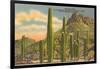 Group of Saguaro Cacti-null-Framed Art Print