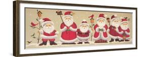 Group of Santa’S Holding Bird Houses with Cardinals-Beverly Johnston-Framed Giclee Print