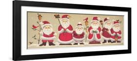 Group of Santa’S Holding Bird Houses with Cardinals-Beverly Johnston-Framed Giclee Print