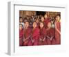 Group of School Children, Including Young Monks, Singing, Village of Thit La, Shan State, Myanmar-Eitan Simanor-Framed Photographic Print