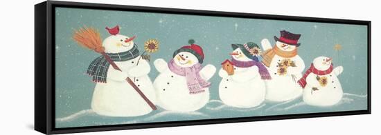 Group of Snowmen-Beverly Johnston-Framed Stretched Canvas