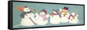 Group of Snowmen-Beverly Johnston-Framed Stretched Canvas