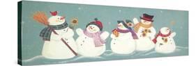 Group of Snowmen-Beverly Johnston-Stretched Canvas