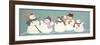 Group of Snowmen-Beverly Johnston-Framed Giclee Print