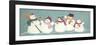 Group of Snowmen-Beverly Johnston-Framed Giclee Print