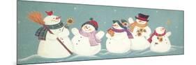 Group of Snowmen-Beverly Johnston-Mounted Giclee Print