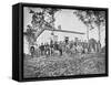 Group of Soldiers at Camp During American Civil War-Stocktrek Images-Framed Stretched Canvas