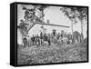 Group of Soldiers at Camp During American Civil War-Stocktrek Images-Framed Stretched Canvas