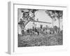 Group of Soldiers at Camp During American Civil War-Stocktrek Images-Framed Photographic Print