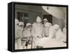 Group of Student Nurses in Theatre Observing a Surgeon Performing an Operation-null-Framed Stretched Canvas