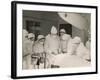 Group of Student Nurses in Theatre Observing a Surgeon Performing an Operation-null-Framed Photographic Print