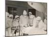 Group of Student Nurses in Theatre Observing a Surgeon Performing an Operation-null-Mounted Photographic Print