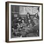Group of Us Army Nurses Relaxing During Stopover on Guam En Route to their Final Destinations-J^ R^ Eyerman-Framed Photographic Print