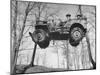 Group of Us Soldiers Pulling a Jeep over a Ravine Using Ropes while on Maneuvers-William C^ Shrout-Mounted Photographic Print