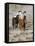 Group of Wild Horses, Cantering Across Sagebrush-Steppe, Adobe Town, Wyoming, USA-Carol Walker-Framed Stretched Canvas