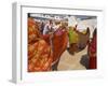 Group of Women Drying Their Saris by the Sacred Lake, Pushkar, Rajasthan State, India-Eitan Simanor-Framed Photographic Print