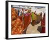 Group of Women Drying Their Saris by the Sacred Lake, Pushkar, Rajasthan State, India-Eitan Simanor-Framed Photographic Print