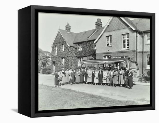 Group of Women Visitors in Front of a School, Croydon, 1937-null-Framed Stretched Canvas