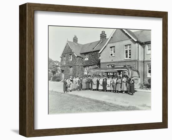 Group of Women Visitors in Front of a School, Croydon, 1937-null-Framed Photographic Print