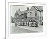 Group of Women Visitors in Front of a School, Croydon, 1937-null-Framed Photographic Print