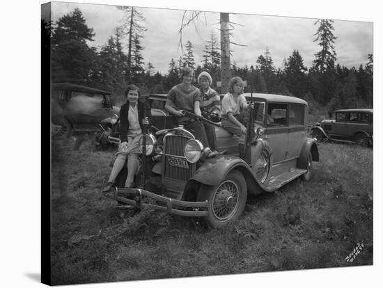 Group of Women with Rifles, 1930-Marvin Boland-Stretched Canvas