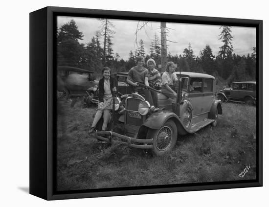 Group of Women with Rifles, 1930-Marvin Boland-Framed Stretched Canvas