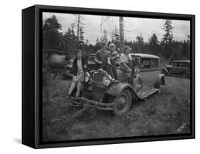 Group of Women with Rifles, 1930-Marvin Boland-Framed Stretched Canvas