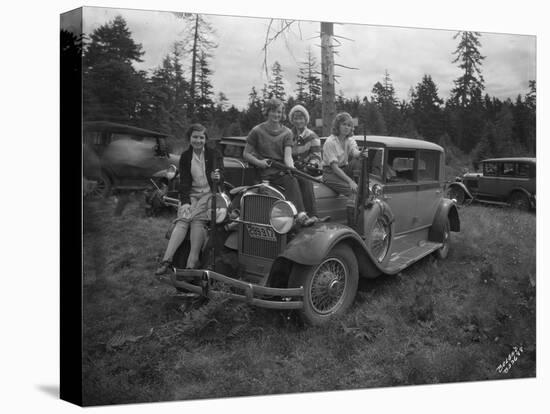 Group of Women with Rifles, 1930-Marvin Boland-Stretched Canvas