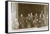 Group of Working Men with a Dog, France-null-Framed Stretched Canvas