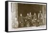 Group of Working Men with a Dog, France-null-Framed Stretched Canvas