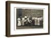 Group of Working People with a Dog, France-null-Framed Photographic Print