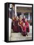 Group of Young Buddhist Monks, Karchu Dratsang Monastery, Jankar, Bumthang, Bhutan-Angelo Cavalli-Framed Stretched Canvas