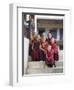 Group of Young Buddhist Monks, Karchu Dratsang Monastery, Jankar, Bumthang, Bhutan-Angelo Cavalli-Framed Photographic Print