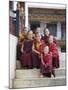 Group of Young Buddhist Monks, Karchu Dratsang Monastery, Jankar, Bumthang, Bhutan-Angelo Cavalli-Mounted Photographic Print