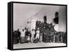 Group of Young Girls in Front of the Residency at Filinge Near Nyamey, Niger, 1929-French Photographer-Framed Stretched Canvas