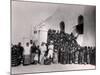 Group of Young Girls in Front of the Residency at Filinge Near Nyamey, Niger, 1929-French Photographer-Mounted Photographic Print