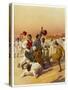 Group of Young Men Play Football in Sudan, are They Aware of the Handball Rule?-null-Stretched Canvas