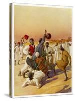 Group of Young Men Play Football in Sudan, are They Aware of the Handball Rule?-null-Stretched Canvas