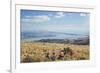 Group of young people enjoying a picnic on the Port Hills, Christchurch, Canterbury, South Island, -Ruth Tomlinson-Framed Photographic Print