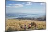 Group of young people enjoying a picnic on the Port Hills, Christchurch, Canterbury, South Island, -Ruth Tomlinson-Mounted Photographic Print
