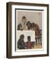 "Group of Young Primates", Young Monkeys and Children-E. Yarrow-Framed Art Print