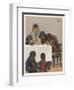 "Group of Young Primates", Young Monkeys and Children-E. Yarrow-Framed Art Print