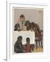 "Group of Young Primates", Young Monkeys and Children-E. Yarrow-Framed Art Print