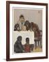 "Group of Young Primates", Young Monkeys and Children-E. Yarrow-Framed Art Print