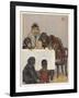 "Group of Young Primates", Young Monkeys and Children-E. Yarrow-Framed Art Print