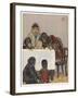 "Group of Young Primates", Young Monkeys and Children-E. Yarrow-Framed Art Print