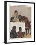 "Group of Young Primates", Young Monkeys and Children-E. Yarrow-Framed Art Print